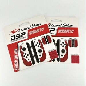2 Pack Lizard Skins DSP Controller Grip 0.5mm Crimson Red‎ for Switch Joy-Con